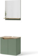 Zestaw mebli łazienkowych zielony/rzemieślniczy 60x35x57 marelle