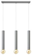 Żyrandol na lince TUBA 3xE27/15W/230V szary