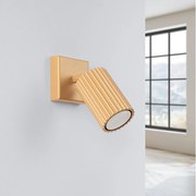 Lampa ścienna minimalistyczny Gloow, aluminium - 1 źródło światła 4000K - L.8 x H.8 cm - złoty