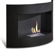 Redonda - Czarny metalowy biokominek ścienny