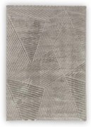 Dywan nowoczesny 3D Lily wielokąty szary 80 cm x 150 cm