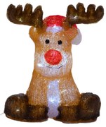 Świecąca dekoracja świąteczna, renifer, 30 cm