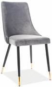 Krzesło PIANO VELVET szare SIGNAL