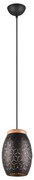 Czarna lampa wisząca ø 15 cm Bidar – Trio