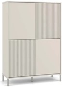 Kaszmirowa komoda z ryflowanymi, lamelowymi frontami G2-K62