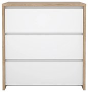 Biało-naturalna komoda w dekorze dębu 80x84x48 cm Next – Tvilum