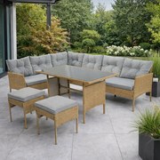 Zestaw mebli ogrodowych ze stołem Julie beżowy PATIO