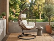 Brązowe wiszące krzesło KOKON