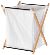 Kosz na pranie na bambusowym stelażu