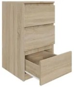 Komoda BASIC 3 szuflady – Dąb Sonoma | 40x75x40 cm