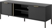 Szafka RTV stojąca LORENZO 153,1 cm do Salonu pod Telewizor - Antracyt