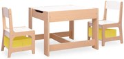 Biały wielofunkcyjny stolik dziecięcy z krzesłami F0-S52