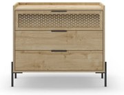 Niska komoda w dekorze dębu 90x80 cm Inca – Marckeric