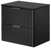 Szafka podumywalkowa czarna mat 60 x 46 cm ASTROS Black z blatem