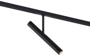Nowoczesny reflektor czarny do systemu szynowego 1-fazowego - Slimline Avery