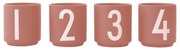 Porcelanowe świeczniki zestaw 4 szt. Mini – Design Letters