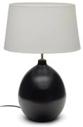 Czarno-biała lampa stołowa z tekstylnym kloszem (wysokość 72 cm) Foixa – Kave Home