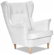 Fotel Uszak szara brudna biel do czytania RELAX