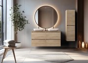 3 elementowy zestaw wiszących mebli łazienkowych jasny dąb M7-M16