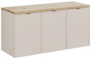 Szafka pod umywalkę nablatową BELLA CASHMERE 82-120-3D z blatem 120cm kaszmir/dąb artisan COMAD