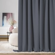 Zasłona zaciemniająca na taśmie marszczącej grafitowy szary 140 x 280 cm 1 szt.