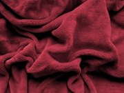PrzytulneMieszkanie.pl Prześcieradło z mikropluszu SOFT 180x200 cm bordowe