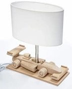 Biała lampka nocna dla dzieci wyścigówka - S191 M3-R21