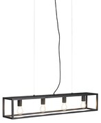 Industrialna lampa wisząca czarna - Cage 4Przemysłowy Oswietlenie wewnetrzne