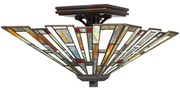 Quoizel QZ-MAYBECK-F - Lampa sufitowa Tiffany MAYBECK 2xE27/60W/230V