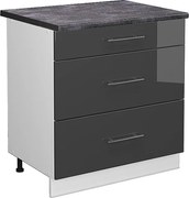 Szafka dolna do kuchni antracyt wysoki połysk 80x60x82 fame-line