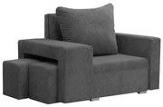 Fotel rozkładany 1 os z funkcją spania DOTEX2 Ciemny szary