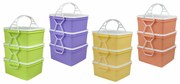 Plastikowy pojemnik do przenoszenia żywności  3 x 1,4 l, 18 x 17 x 23 cm