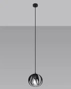 Lampa wisząca TULOS 1 czarna SOLLUX  LIGHTING