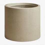 Donica Zewnętrzna Z Cementu Aurevi Ø30 Cm & Piaskowy Brąz - Sklum