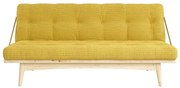 Sofa rozkładana ze sztruksową tapicerką Karup Design Folk Raw/Honey