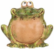 Ceramiczna dekoracja ogrodowa Urocza żaba, 13 x 10x 12 cm, 13 cm