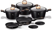 10 elementowy czarny zestaw garnków D9-P90
