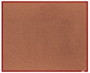 Tablica korkowa BoardOK w ramie aluminiowej, 1500 x 1200 mm, czerwona rama