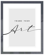 Szara plastikowa ramka ścienna 44x54 cm