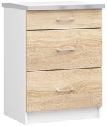 Dolna Szafka Kuchenna Z Szufladami 60 Cm Dąb Sonoma H2-E34