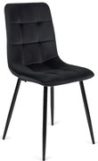 Czarne welurowe nowoczesne krzesło S1-C46