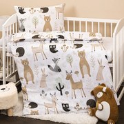 4Home Bawełniana pościel dziecięca do łóżeczka Nordic Friends, 100 x 135 cm, 40 x 60 cm