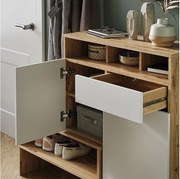 Szafka na buty brązowy 124.5x35x102 selena