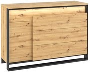 Industrialna komoda z oświetleniem led dąb artisan - qa A4-E16