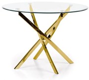 Stół RAYMOND 100x100 złoty HALMAR