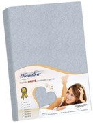 Bellatex Prześcieradło frotte Kamilka jasnoszary, 100 x 200 cm