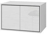 Szafka pod umywalkę nablatową GAJA 2D 78cm biały połysk/czarna HELVETIA