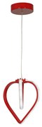 Czerwona metalowa lampa wisząca LED ø 22 cm Sevinc – Squid Lighting