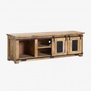 Mebel Rtv 160x40 Cm Z Drewna Mango Uain Drewno Mango - Sklum