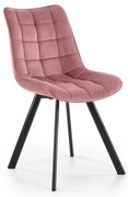 Krzesło do jadalni COMORO, 1 szt., różowe